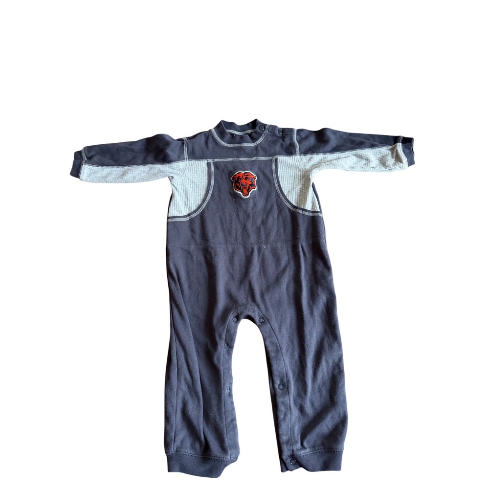 NFL Chicago Bears Toddler Navy Blue Colorblock Coverall One Piece Size‎ 24M